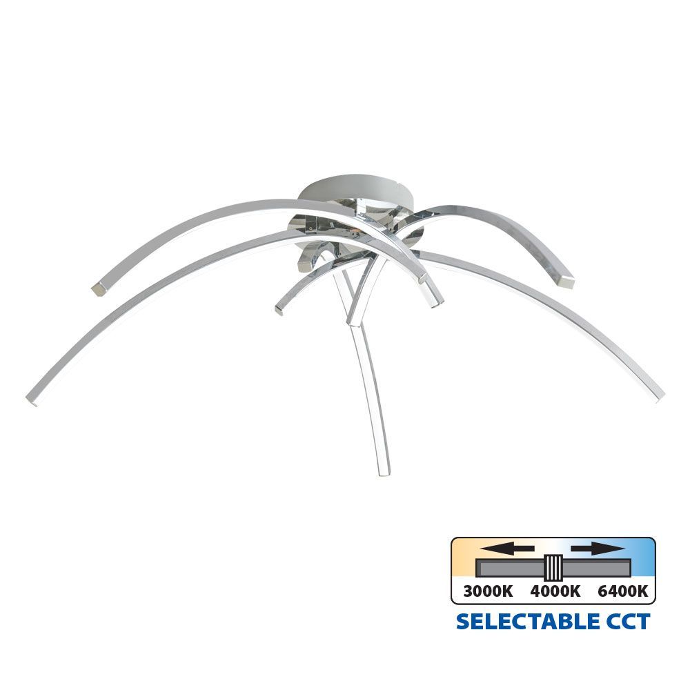 LED плафон LOREIN LED ∙ 36W ∙ хром ∙ CCT-switch ∙ 3000-4000-6400K 