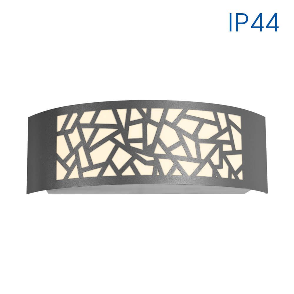 Waterproof wall lighting fixture LUXOR/PR ∙ 1xE27 ∙ gray ∙ IP44