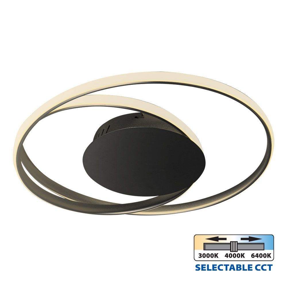 LED ceiling lighting fixture ODEON LED ∙ 38W ∙ 1840lm ∙ black ∙ CCT-SWITCH ∙ 3000K-4000K-6400K