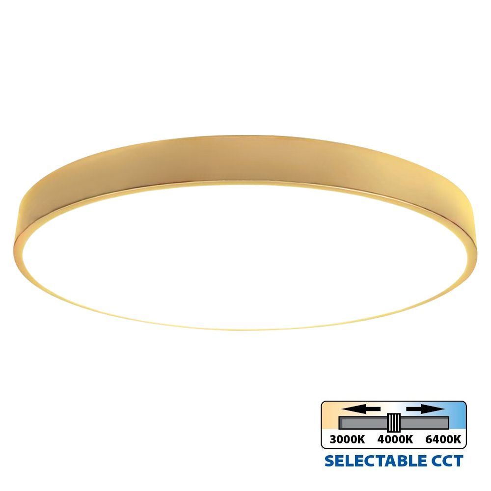 LED плафониера LUKA LED ∙ 35W ∙ злато ∙ CCT-switch ∙ 3000K-4000K-6400K